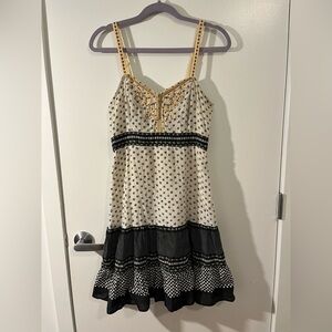 Free People Cream Embroidered Dress